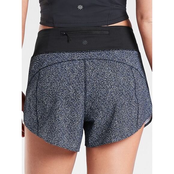 Athleta Run With It 3” Short Black & White - Size S - Picture 3 of 7